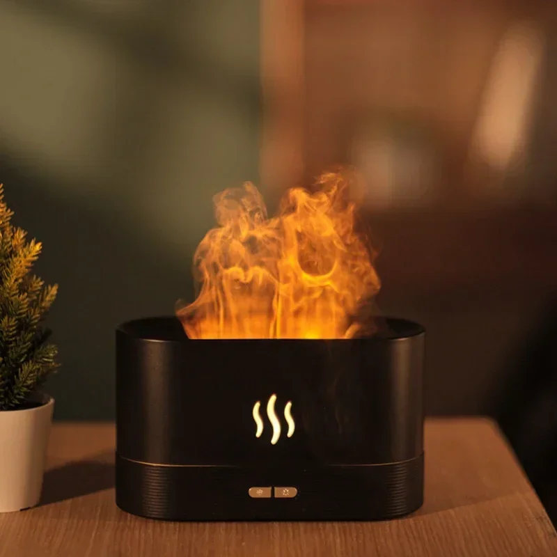 Perfume Flame Effect Air Mini Humidifier With Night Light
