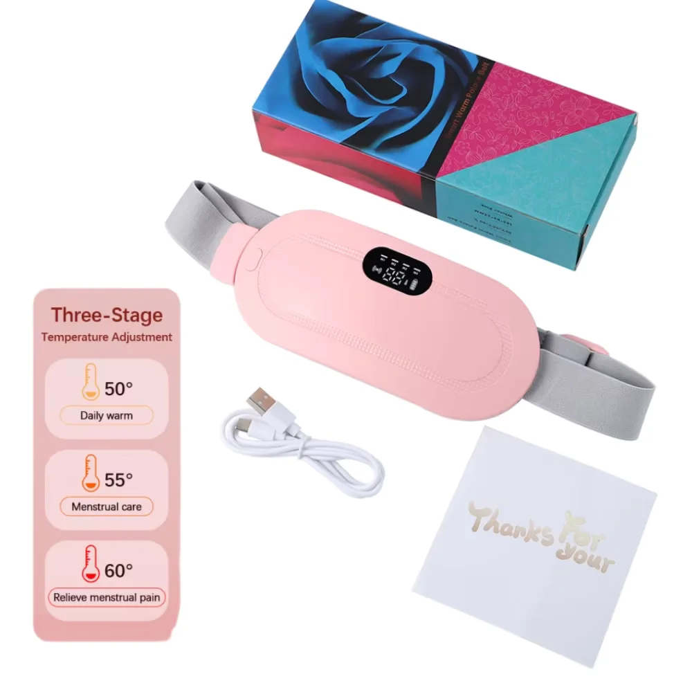 Electric Heating Pad Menstrual Cramp Massager Belt Women
